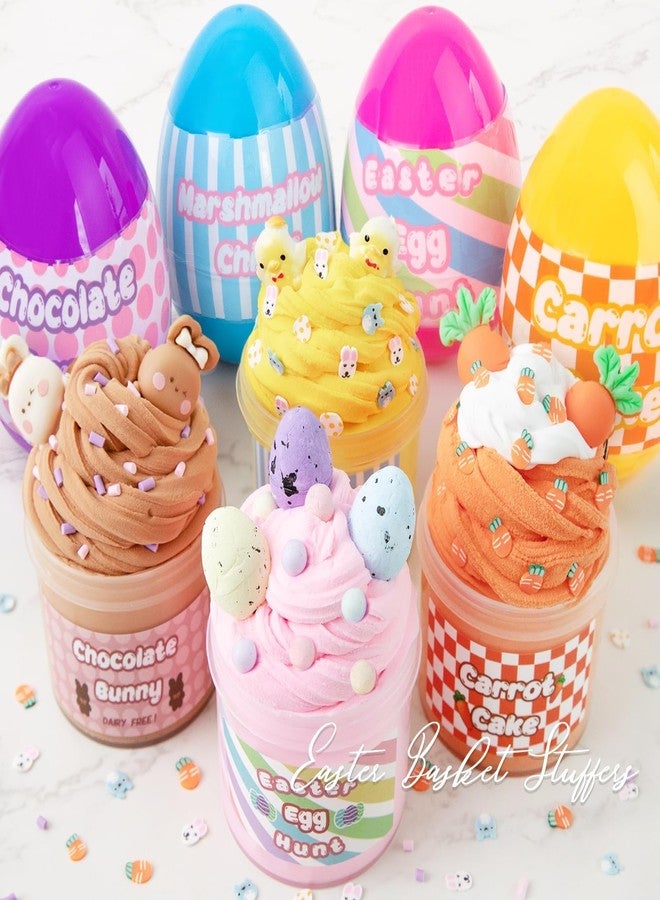 MOREDOTS Easter Basket Stuffers - 4 Pack Kit of Eggs Filled with Slime and Charms - Prefilled Eggs with Toys Inside Easter Gifts for Toddlers Teens Girls Boys - Image 1
